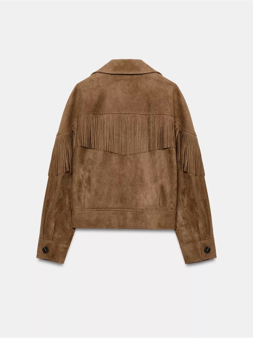 Zara Fringe Faux Suede Jacket - Picture 4 of 5